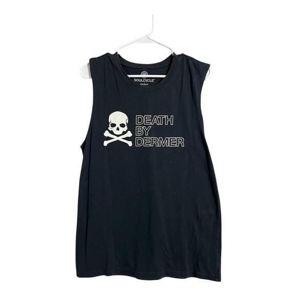 SoulCycle Death by Dermer Tank Sleeveless Shirt Top Athletic Athleisure Cycling - Picture 1 of 3